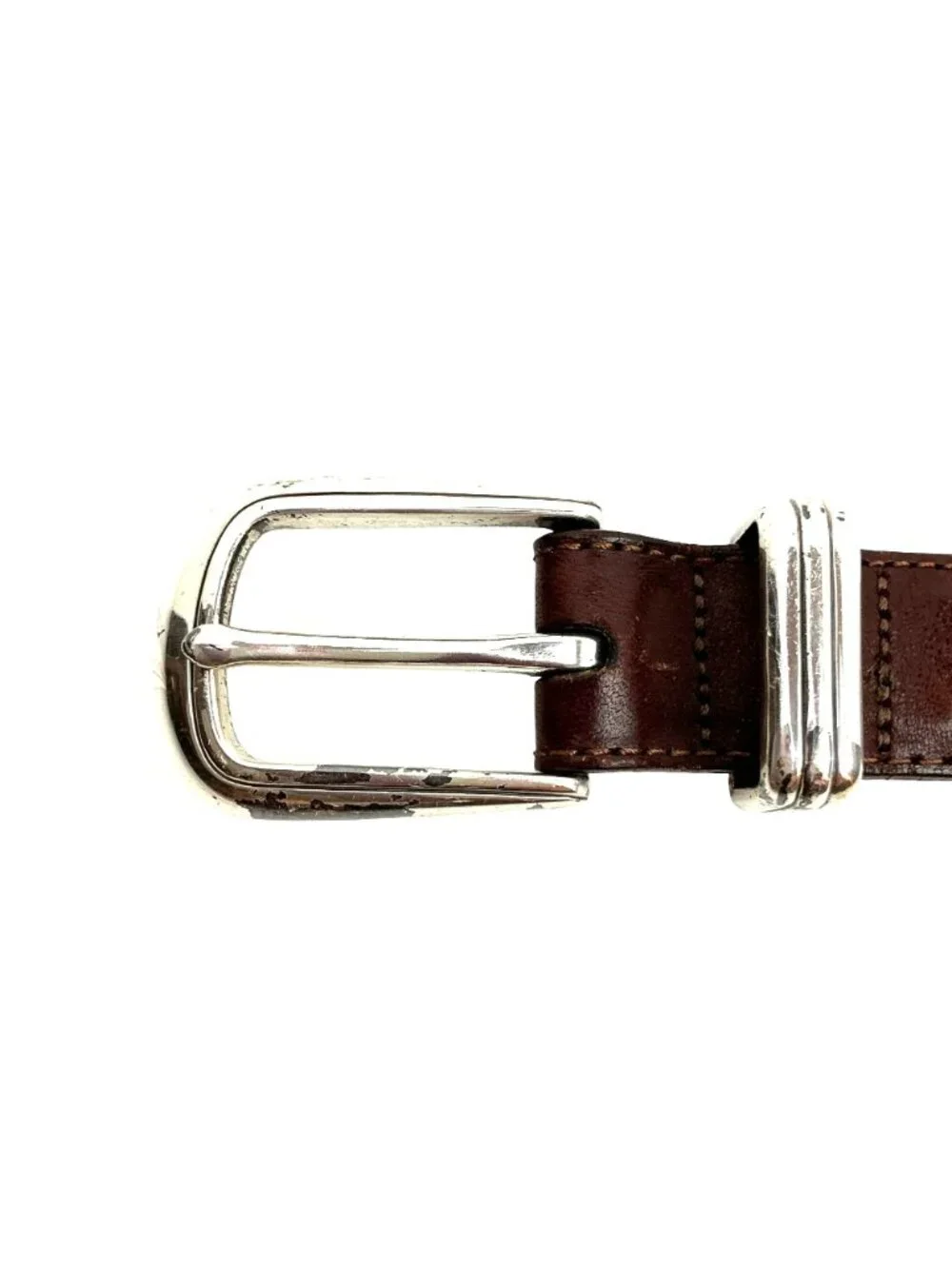 Onyx By Brighton Golf Scene Leather Belt Mens 40 Brown Black